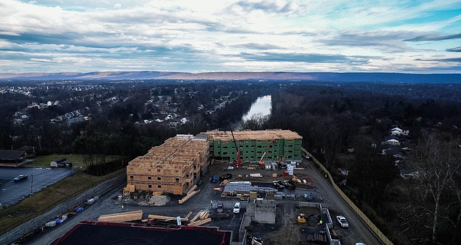 Construction at The Flats at Hampden Apartments in Camp Hill, PA