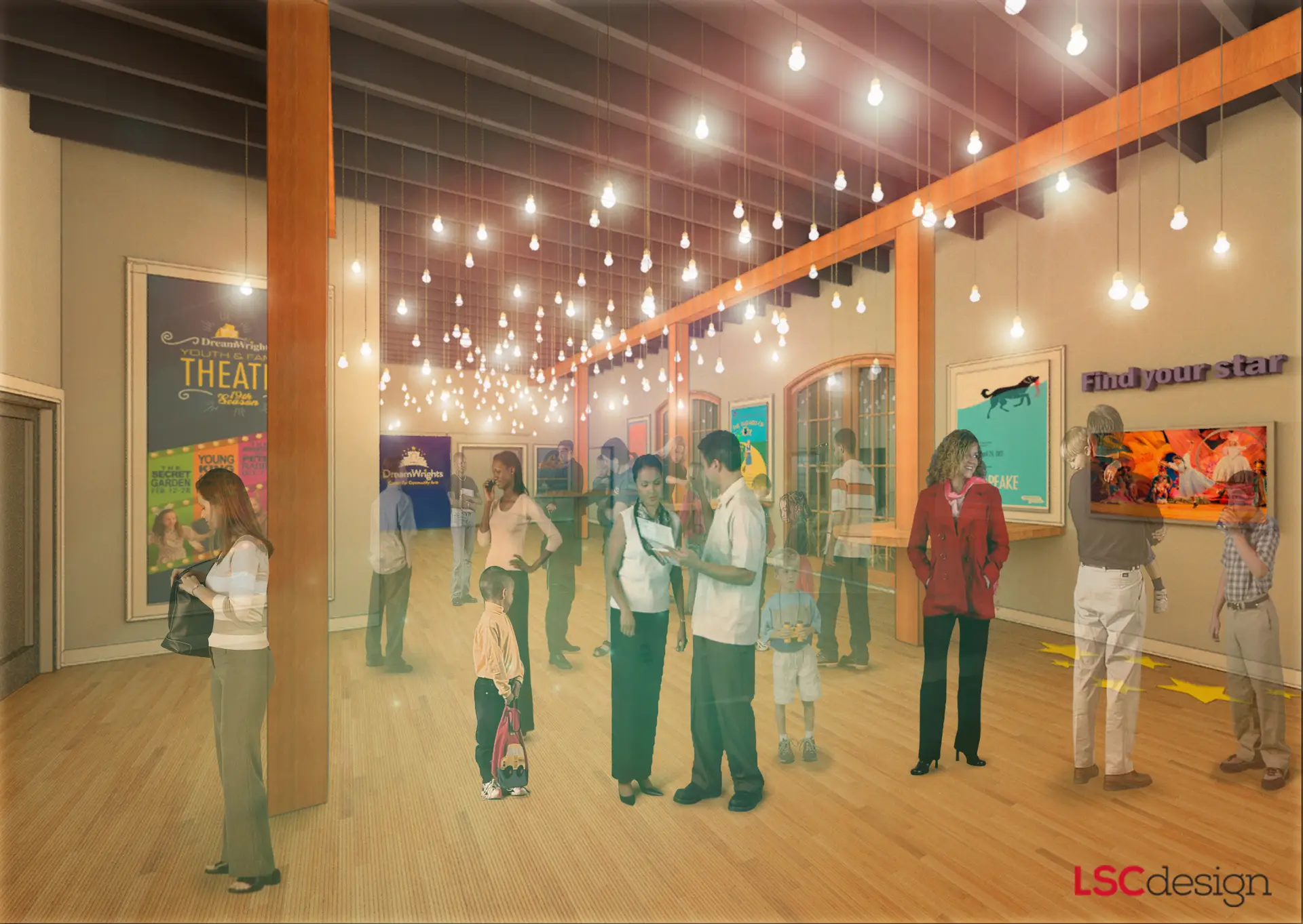 Rendering of Renovation of DreamWrights theater