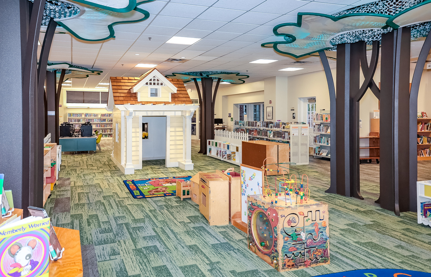Animated storybook forest in Martin Library