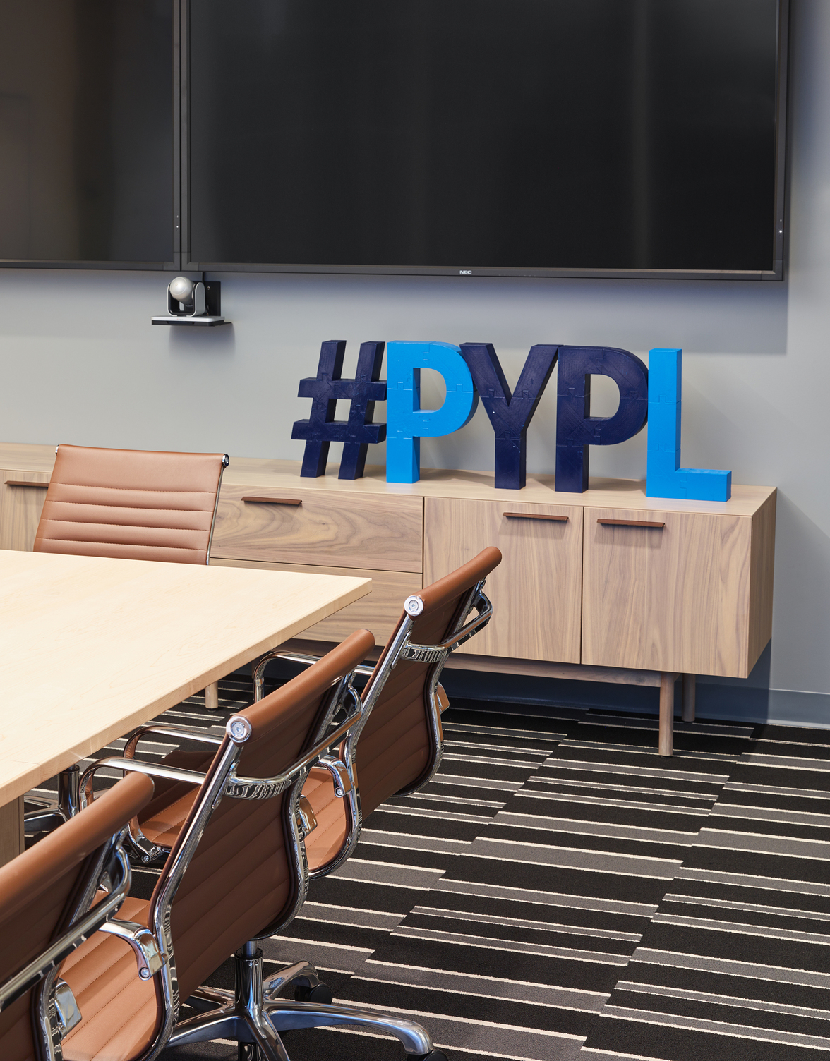 Interior of PayPal's retrofitted office building in Toronto
