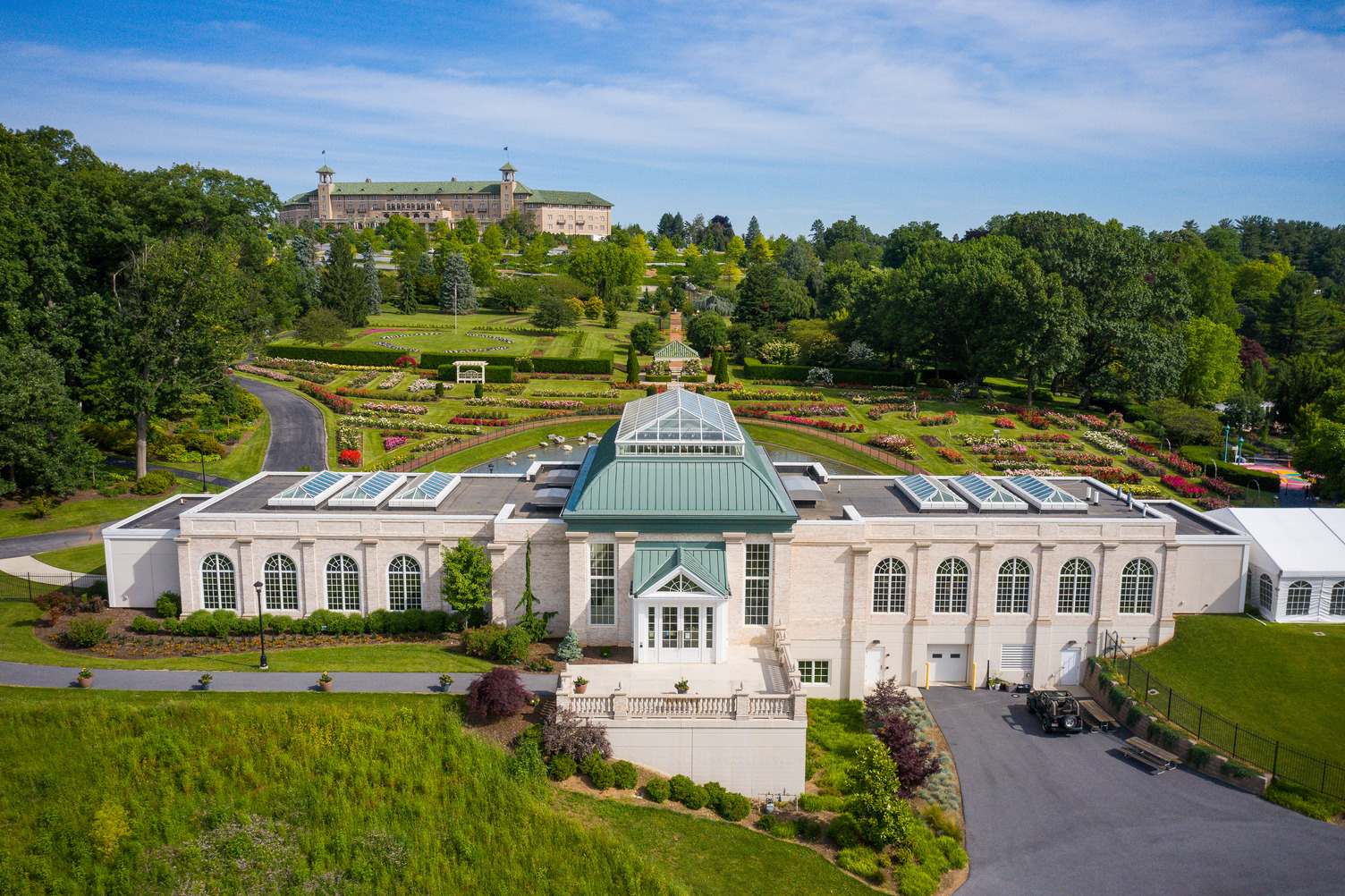 Aerial View of Hershey Grand Conservatory and Gardens