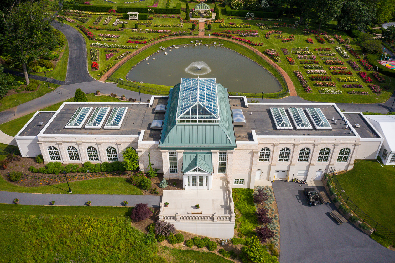 Aerial View of Hershey Conservatory and Gardens