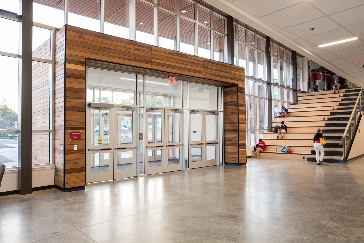Welcoming entryway to York Country Day School STEAM facility