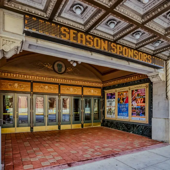The exterior marquee at Appell Center